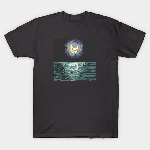 Moon at Night T-Shirt by Laura Beth Art